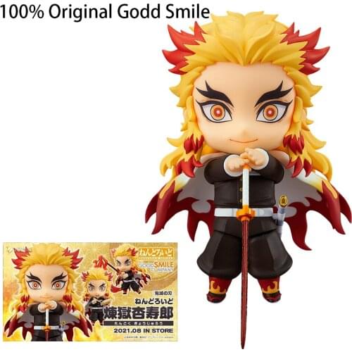 100% Original Good Smile Rengoku Kyoujurou Nendoroid Q Version Demon Slayer Anime Model 10Cm Collection Action Figure Toys Gifts