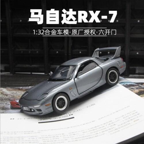 1: 32 Mazda RX-7 alloy toy car model sound and light 4 open car sports car childrens birthday Christmas New Year gift