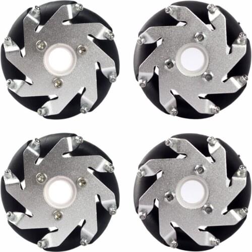 4pcs/Lot 60mm Aluminum Mecanum Wheel Set(2 Left,2 Right) Omni Universal Wheels Robot Competition DIY Robot Car Chass RC Toy