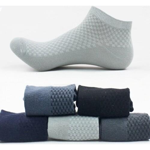 5 Pairs/Lot Bamboo Fiber Men Business Socks Combination Summer Breathable Sweat-Absorbent Deodorant Socks New Year Socks 2021