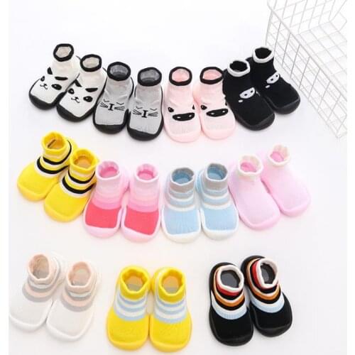 Baby toddler shoes non-slip stripe+animal shoes sock floor shoes Anti-off Foot Socks 4size 14kinds T05 TX01
