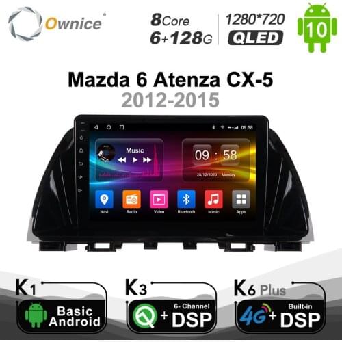 Oniwce PX6 6G+128G DSP Android 10.0 Car multimedia Player Navigation GPS For Mazda 6 Atenza CX-5 2012-2015 GL GJ 2012-2017 Radio