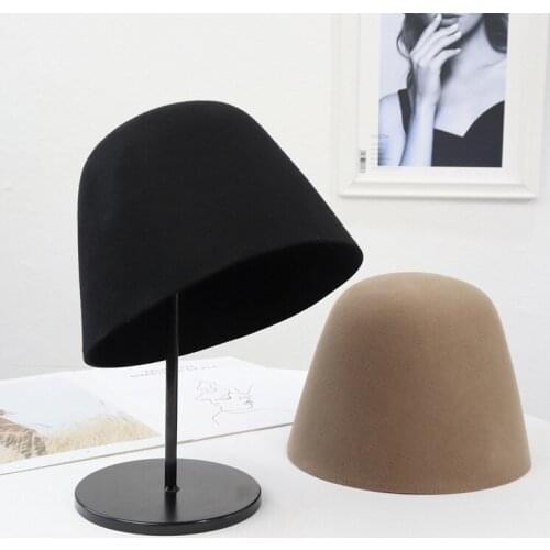 Panama Warm Womens Bucket Hat For Teens Felt Wool Hat For Girl Fishermans Autumn Winter Hat Fashion Fur Black Hip Hop Hat Cap