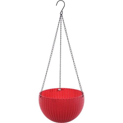 Imitation Rattan Hanging Basket Plastic Flower Pot Resin Flower Pot Water Suction Basin