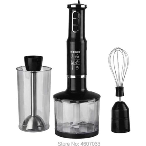 High Power 750W Immersion Hand Stick Blender Mixer Includes Chopper and Smoothie Cup Stainless Steel Ice Blades
