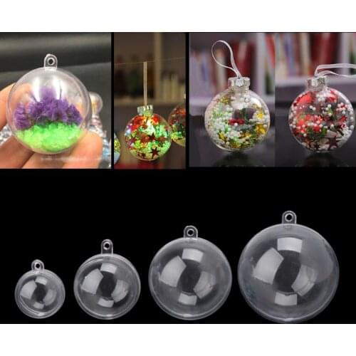 Clear Plastic Acrylic Bath Bomb Mold Shells Molding Ball Ornaments DIY Crafts