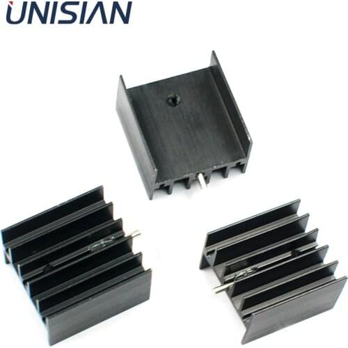 UNISIAN 1/2PCS Aluminum Heatsink IC Heat Sink Electronic Chip Radiator Cooling cooler For LM317 LM337 Other Chips 24.7*23.2mm