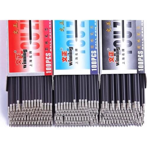 20Pcs/Set 0.7mm Ballpoint Pen Refill Black Red Blue 3 Colors Office Supplies Writing Pen High Quality School Supplies