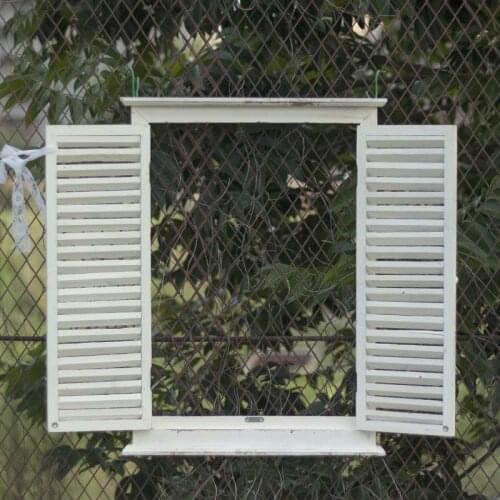 Handmade shabby chic countryside wooden wall decor shutter window frame