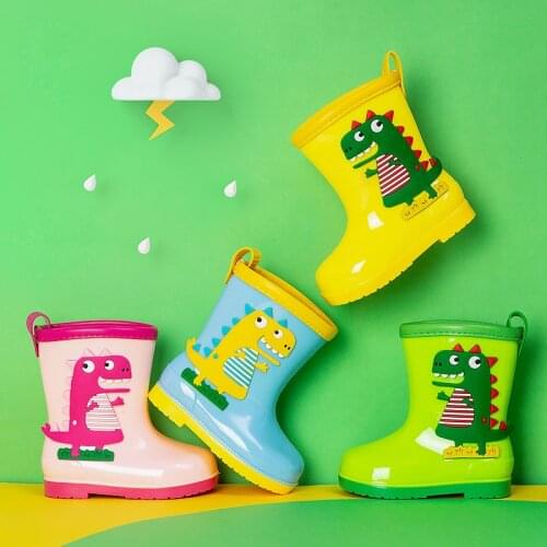 Rain Boots Kids For Boys Girls Rain Boots Waterproof Baby Non-slip Rubber Water Shoes Children Rainboots Four Seasons Removable