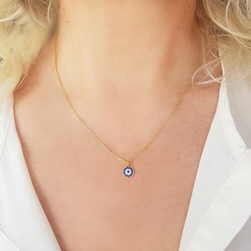 Vaoov 925 Sterling Silver Evil Eye Necklace