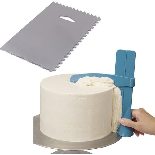 Cake Scraper Smoother Adjustable Fondant Spatulas Cake Edge Smoother Cream Decorating Diy Bakeware Tableware Kitchen Cake Tool