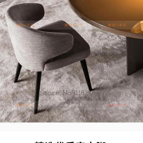 Leisure solid wood chair with armrest dining chair modern minimalist Nordic backrest cafe chair desk household light luxury chai