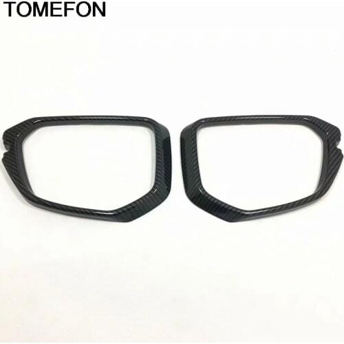 TOMEFON For Honda Civic 10th 2016 2017 2018 Rear View Side Door Mirror Rain Visor Shade Cover Car Trim Exterior Accessories ABS