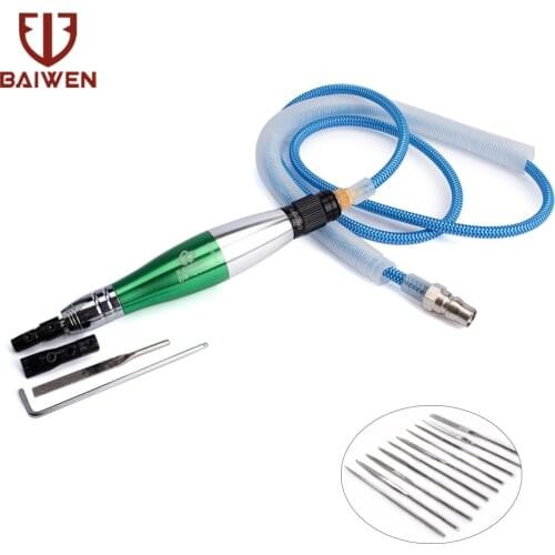 Ultrasonic Vibrating Micro Air Grinder Pen Type Reciprocating Vibrating File Pneumatic Polishing Tool, 1/8 Inch, 35000RPM