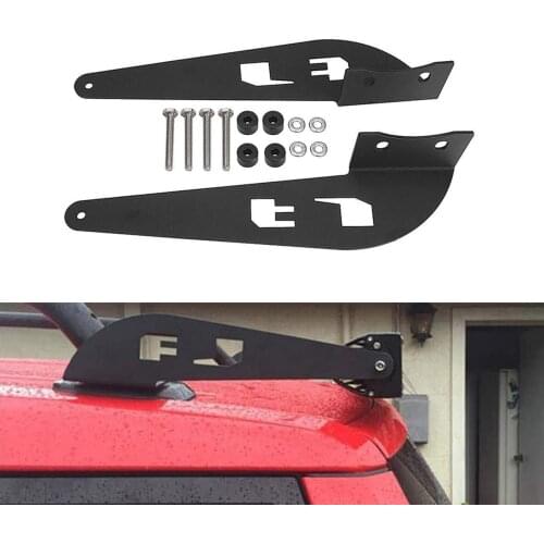 Upper Windshield Mounting Brackets Roof Rack 52" Straight Curved LED Light Bar Mounts For Toyota FJ Cruiser 2007-2014