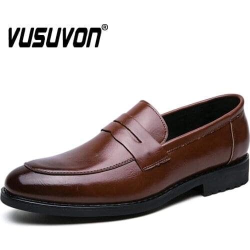 VUSUVON Penny Loafers For Men
