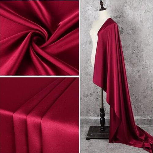 High quality solid double gloss acetate satin fabric double smooth silk skirt shirt jacket fabric