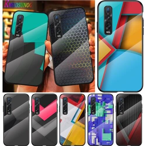 Mature Texture Carbon Fiber For OPPO A9 2020 A52 Find X2 Lite Realme 7 7i C3 XT 6 5 Pro Tempered Glass Cover Phone Case