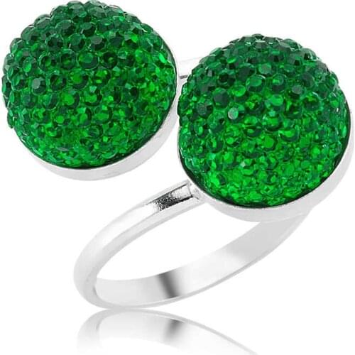 Silver Crystal Stone Women Ring