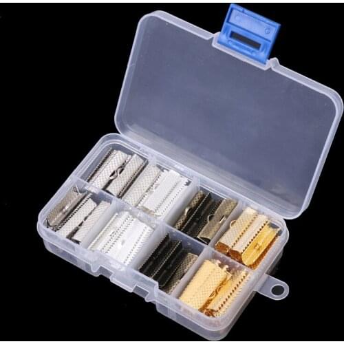 120 Ribbon Clip Clamp Cord Crimp End Clasp Cap Tip Necklace Bracelet Connector F3ME