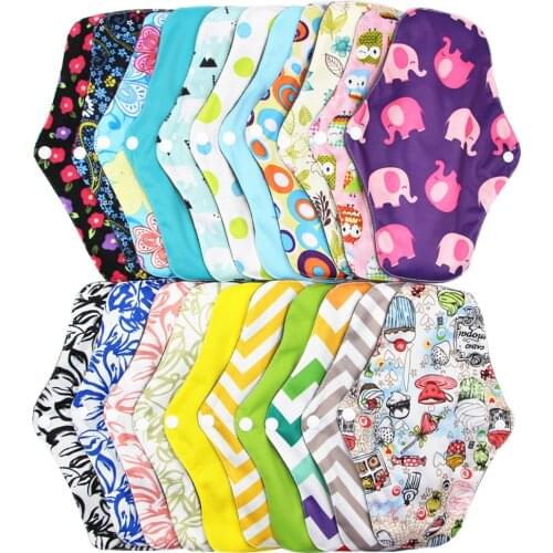 18*25cm Reusable Bamboo Cloth Hygiene Menstrual Panty Pad Washable Sanitary Napkin Mama Sanitary Towel Feminine Hygiene Diapers