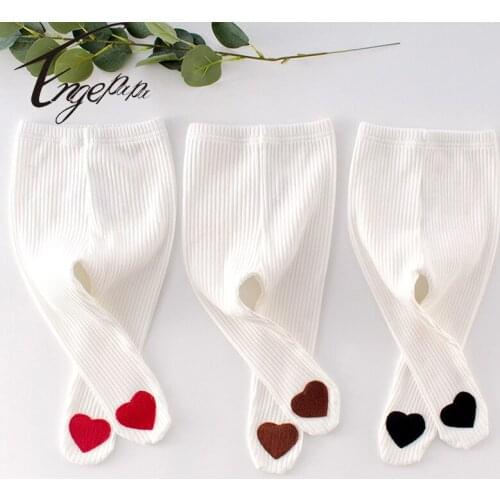 Engepapa Newborn Baby Girls Trousers Ribbed Cotton Infant Baby Girls Leggings Spring Autumn Toddler Baby Girls Pants