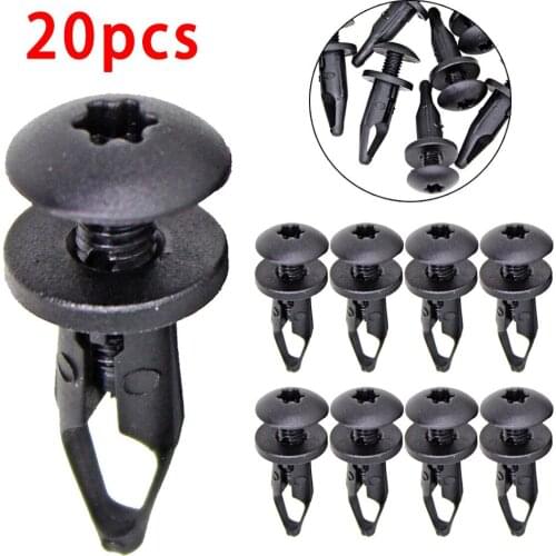 Black Nylon 20pcs Door Trim Panel Clip Push Type Retainer FOR DODGE RAM 1500 2500 3500 Trim Panel Clips