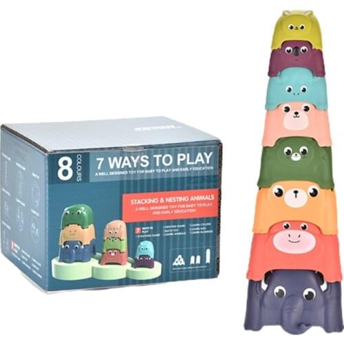 Kids Bathroom Stacked Cups Set Toys Cup Stacking Toys Water/Beach Games Tool Fun Baby Bathtub Toddlers Best Toys 69HE