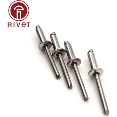DIN IOS15983 M5 200PCS Stainless Steel And Steel Blind Rivet Round Head Open Type Csk Head Pop Rivet Multi Size