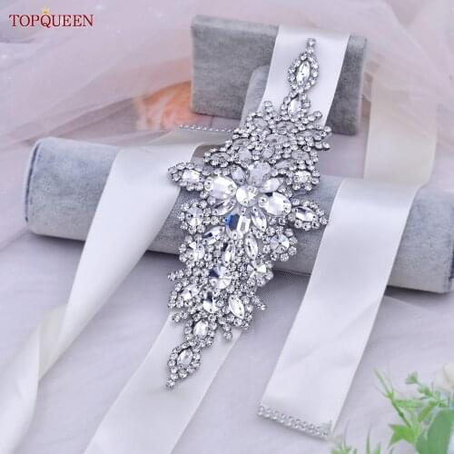 TOPQUEEN S01 Elegant Rhinestones Wedding Belts Female Belt Wedding Decoration Adult Party Dress Belt Designer Womens Belts