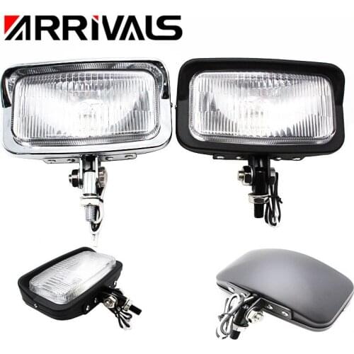 For Harley Cafe Racer Bobber For Triumph Cruiser head light lamp parts universal motorcycle square size front headlight lamp