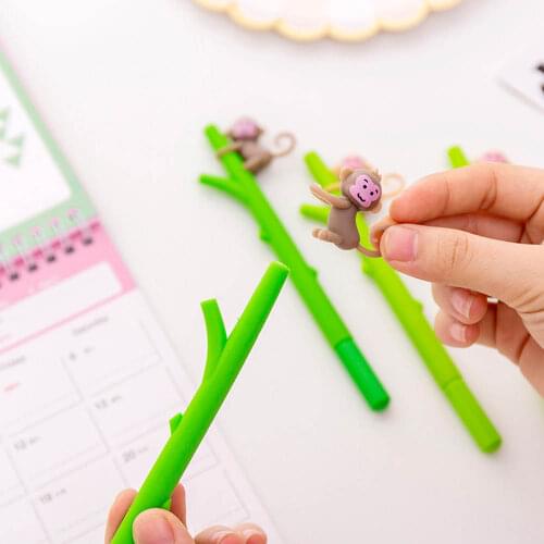 3Pcs Monkey Gel Pens Cute Stationery Cartoon Gel Pen Student Signature Pen Kawaii School Supplies