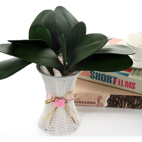 Phalaenopsis Butterfly Leaf Fake Artificial Plant Leaf Decorative Flowers Auxiliary Material Flower Orchid Leaves Decoration