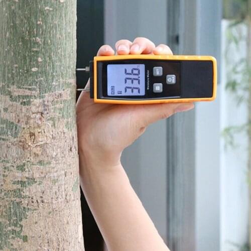G5AB Wood Moisture Meter Pin-Type Wood Humidity Detector Digital Water Leak Tester with Backlit LCD Display Wood Timber