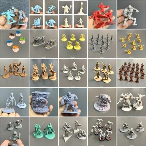 Lot Board Game Miniature Wolf Warrior Walker Zombie Figure Role-playing Toy mini Model