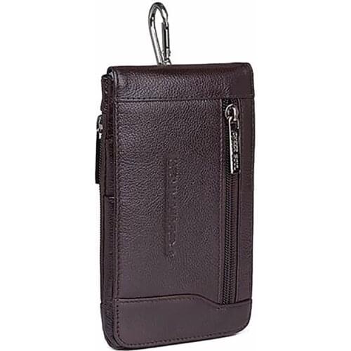 Real Genuine Leather Mobile/Cell Phone Case Bags First Layer Cowhide Men Loop Skin Belt Waist Bag Purse Male Hip Bum Fanny Pack