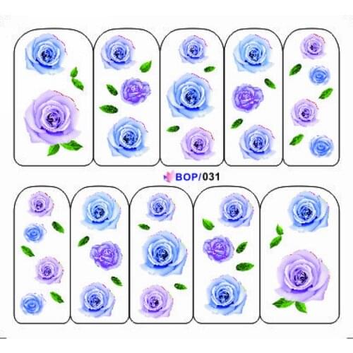 UPRETTEGO NAIL ART WATER DECAL SLIDER NAIL STICKER ROSE MAPLE LEAF WINTER BLOSSOM SHOES PERFUME JEWLRY BOP031-039
