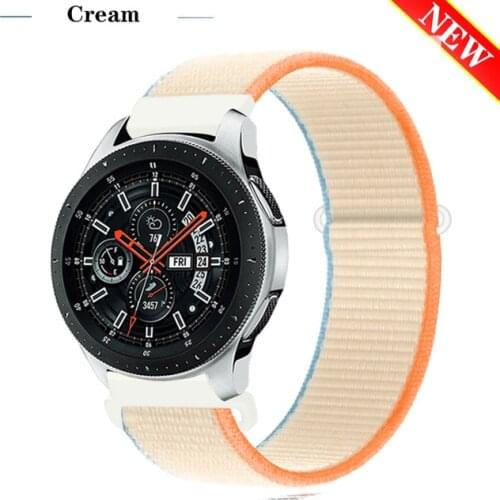 20mm 22mm Nylon Velcro Loop Strap For Samsung Galaxy Watch 3 Active1 2 Replacement Wristband For Huawei Watch GT/GT2 Universal