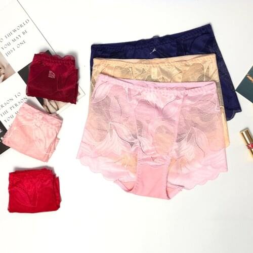 Sexy Underwear Lace Panties Women Sheer Lace Briefs Panties Thin Hollow Out Women Breathable Sexy Lace Panties Black White