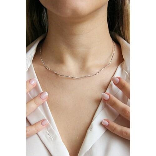 Argentum Concept-Silver Italian Model Pen Choker Wire Necklace-N161401