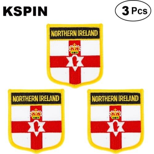 North Ireland Shiled Shape Flag Patches National Flag Patches For Cothing DIY Decoration