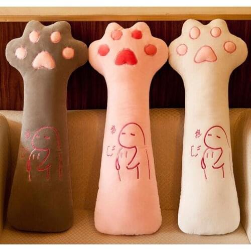 Cute Cat Pillow Cartoon Cat Claw Plush Toy Creative Cat Doll Girl Sleeping Pillow Plush Toy Washable Girl Child Birthday Gift