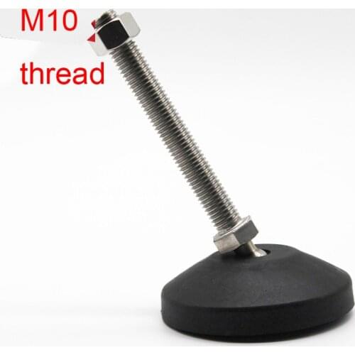 M10 thread screw bolt Nylon universal adjustable feet leveling foot swivel Levelers support leg large base glide machine feet