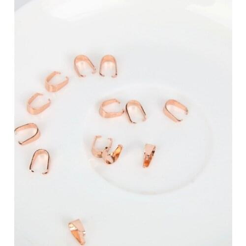 Rose Gold Silver Stainless Steel Pinch Clasps Hooks Hanger Pendant Connector Jewelry Findings Making DIY Accessories 4*8mm