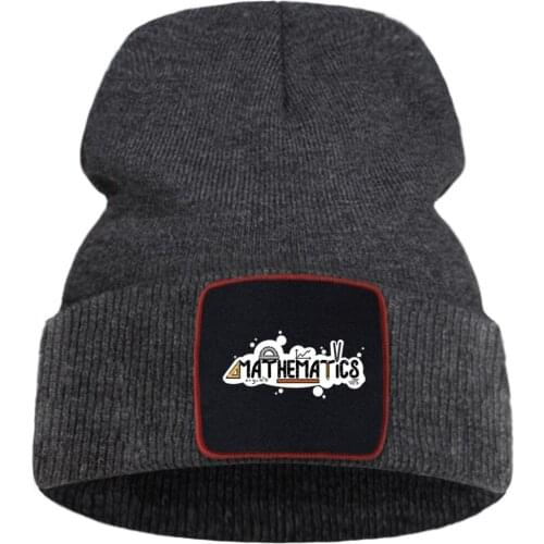 Love Mathematics Hot Sale Beanie Hat Unisex Wool Thick Brimless Hats Outdoor Creativity Hedging Caps Street Casual Knitted Cap