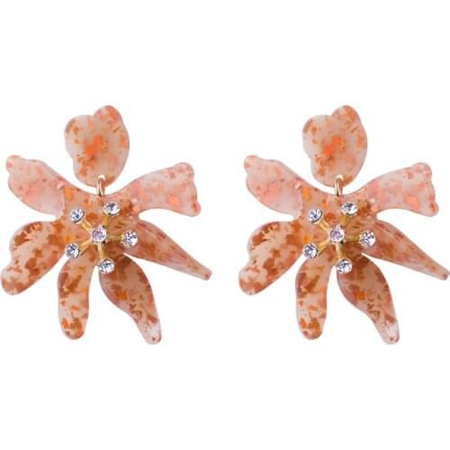 Dangle Earrings For Women Korean Earrings Female Pendientes Mujer Moda 2019 Flower Drop Earring Jewelry Oorbellen Brinco Aretes