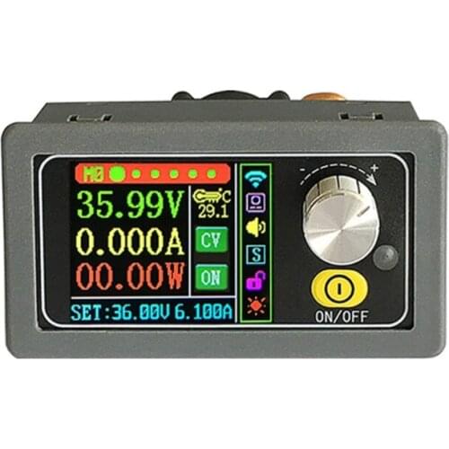 36V6A LCD Constant Voltage Current Indicator Adjustable Step Up Down B-uck Boost Power Supply Voltage Regulator Module