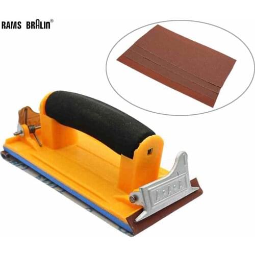 1 piece Sandpaper Hand Holder 180*86mm + 8 pieces Sanding Cloth Sheets Emery Grinding Block