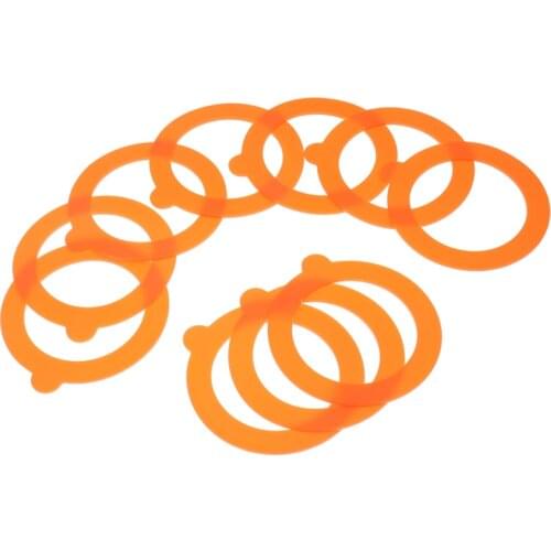 10Pcs Silicone Jar Gaskets Food Storege Jars Replacement Airtight Leak-Proof Rubber Seals Rings Fits Regular Mouth Canning Jars